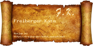 Freiberger Kata névjegykártya